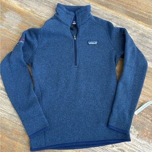 Patagonia Navy Blue Quarter-Zip Fleece Pullover